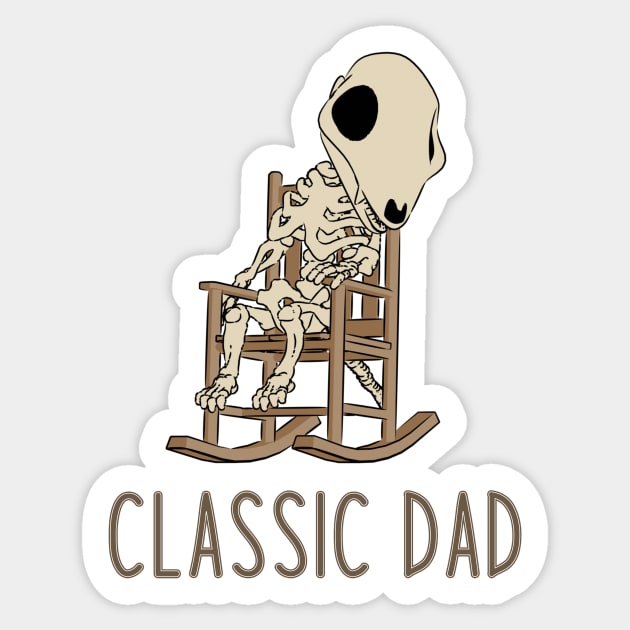 Classic Dad Sticker by naturalhabitatshorts